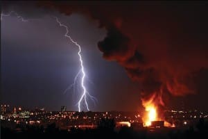 Kansas City petrochem storage facility due to no lightning protection